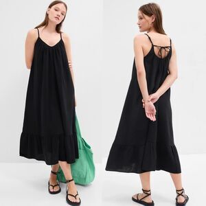GAP Gauze Cami black Maxi Dress